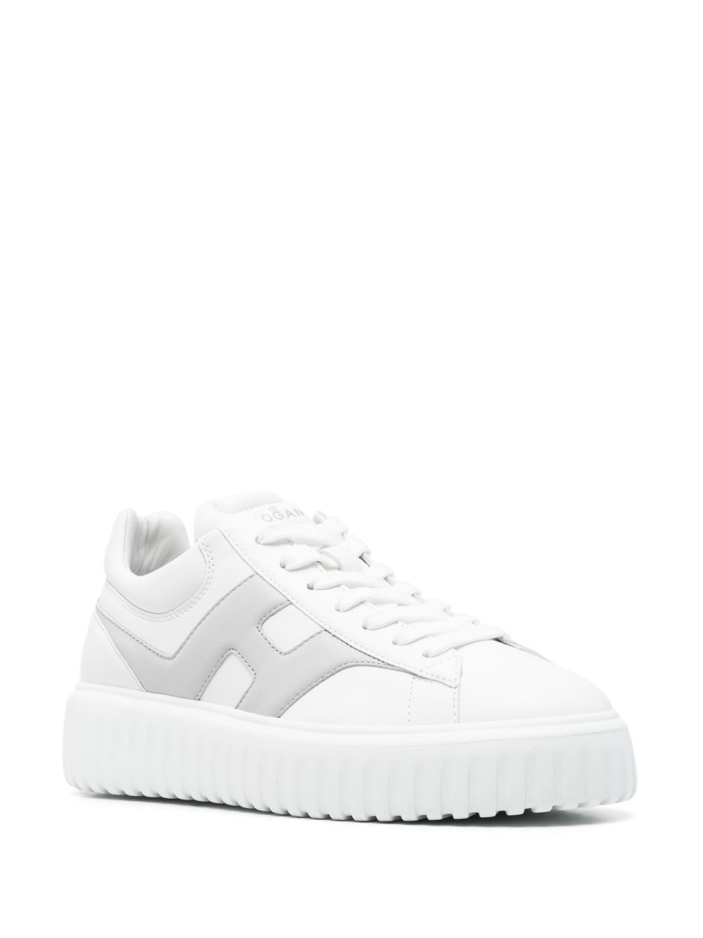 Hogan H-stripes Allacciato H Spezzata Sneakers In White
