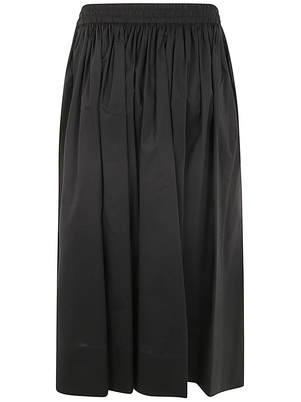 Shop Twinset Popeline Skirt In Black