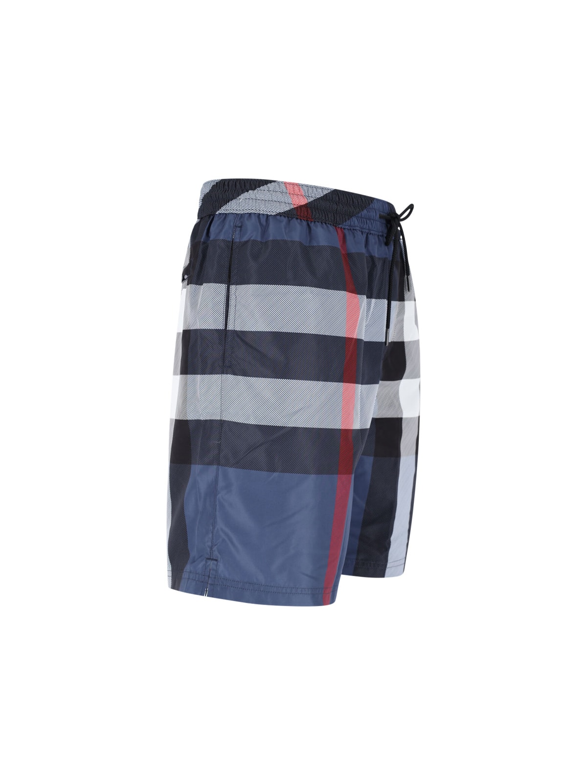 Burberry Mens Carbon Blue Guildes Graphic-print Regular-fit Shell Shorts In Blue