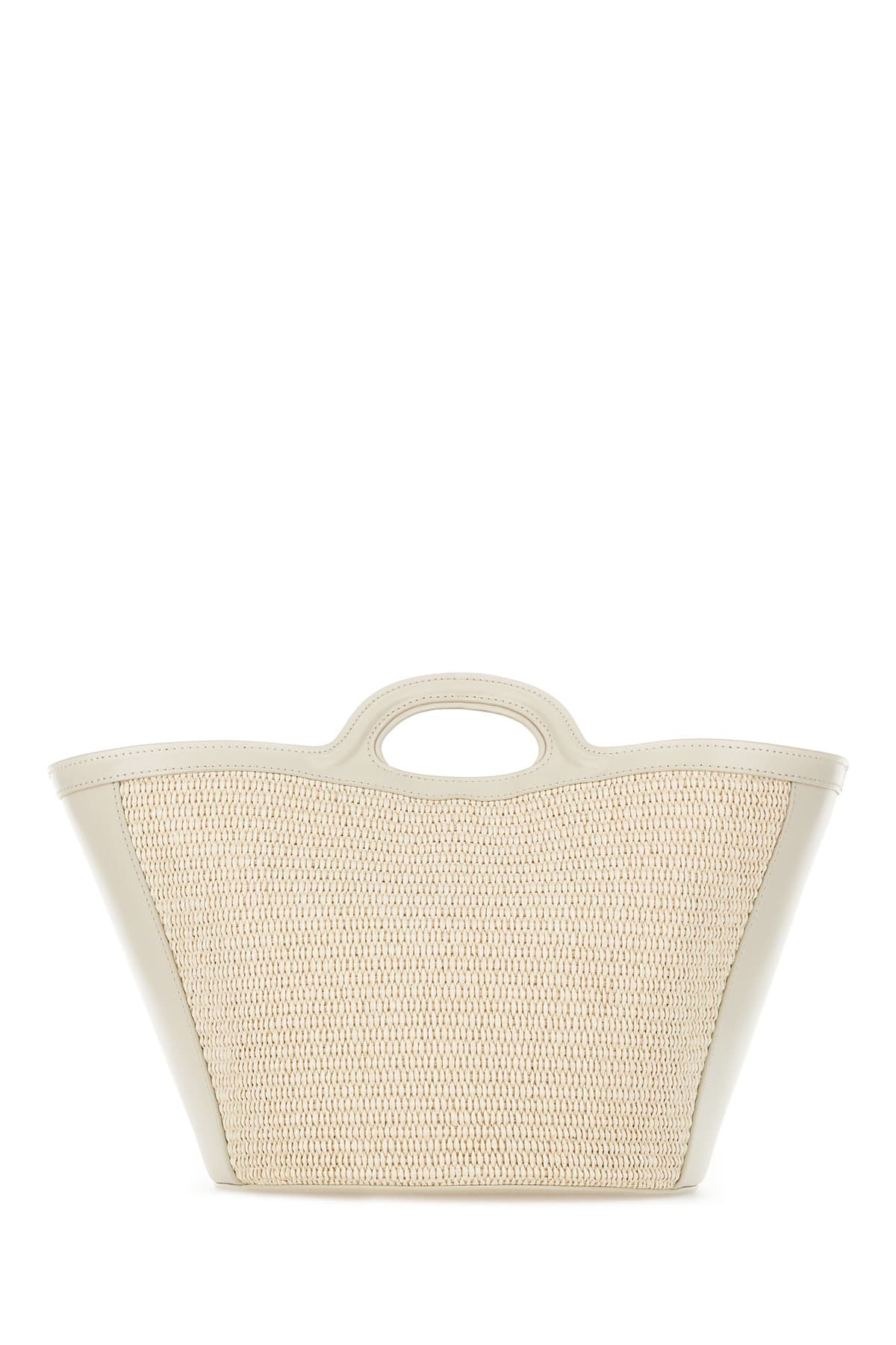 Shop Marni Ivory Cotton And Nylon Handbag In Shell