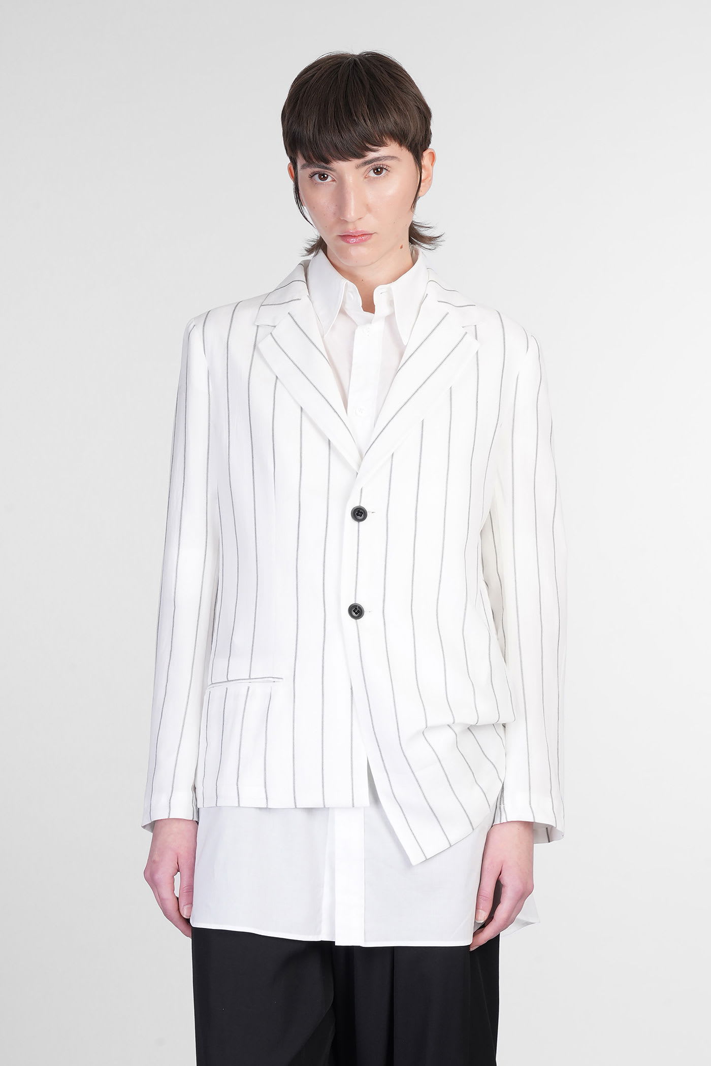 Blazer In White Wool