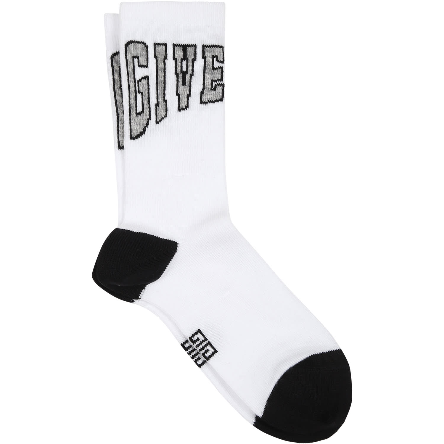 Givenchy Kids' White Sock For Boy With Logo