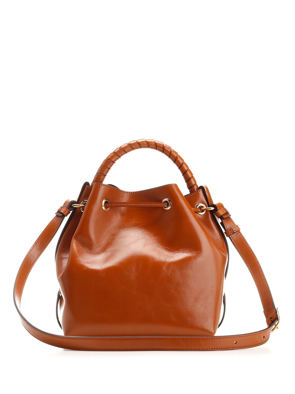 Shop Chloé Marcie Bucket Bag In Brown