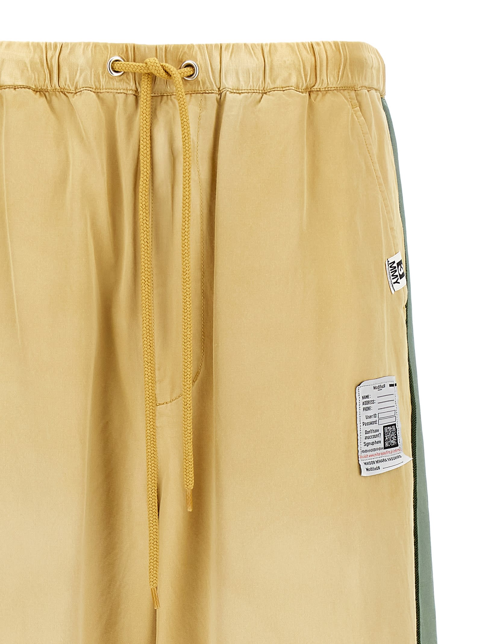 Miharayasuhiro Maison Mihara Yasuhiro 'aged Satin' Pants In Yellow