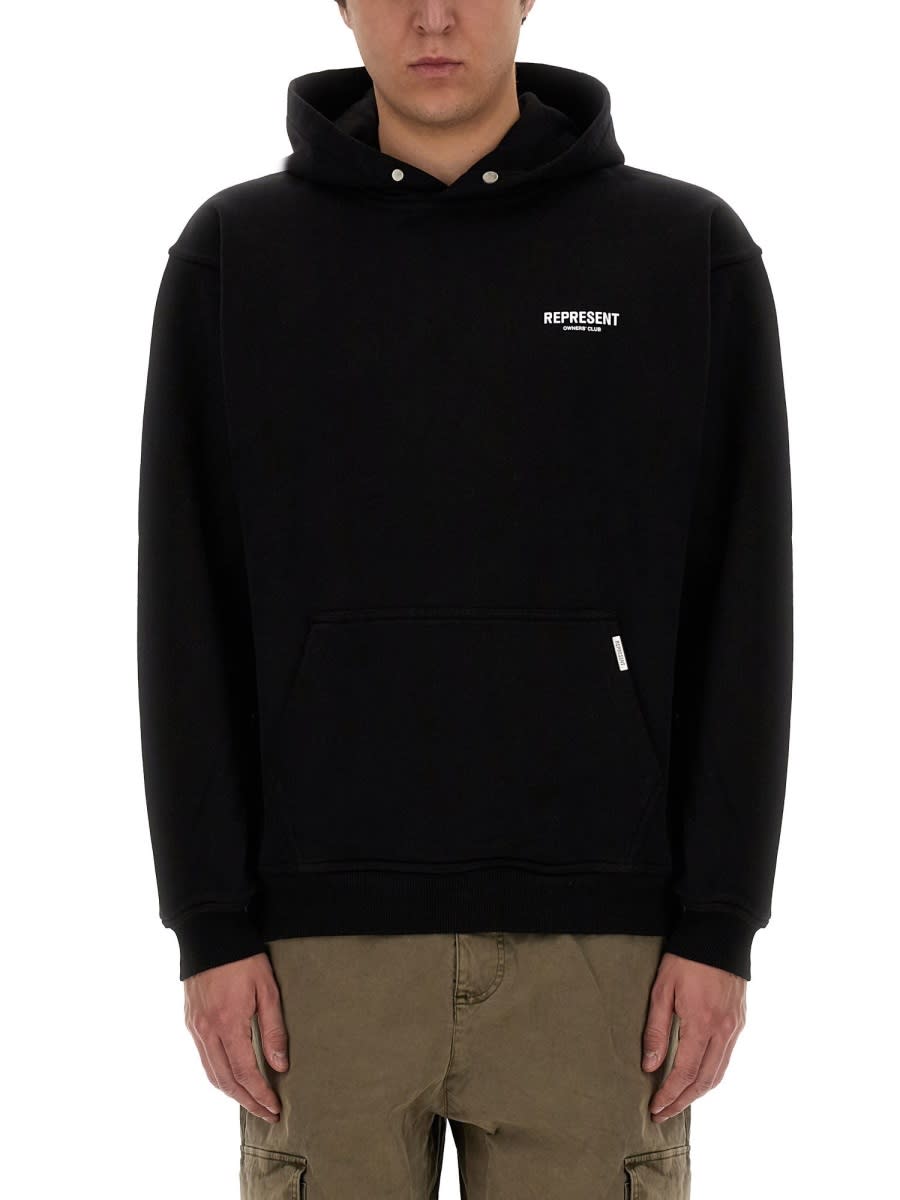 Shop Represent Sweatshirt With Logo In Black