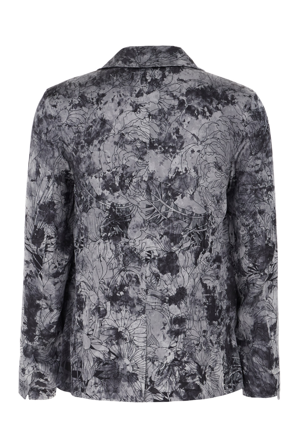 Avant Toi Printed Stretch Silk Shirt In 00053