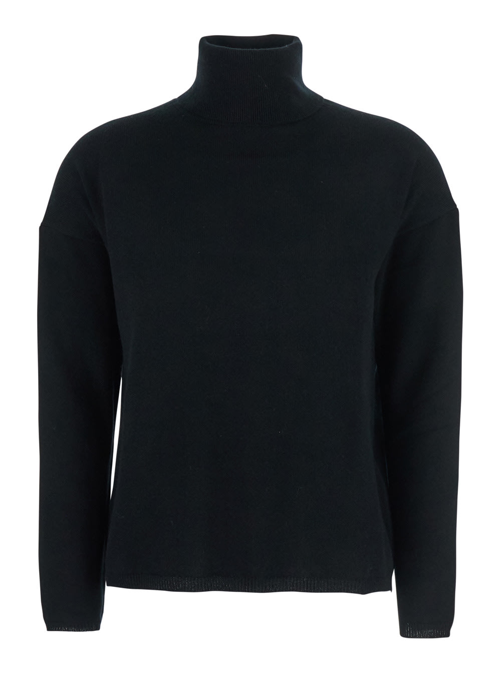 Allude High-neck Cashmere Sweater In Black
