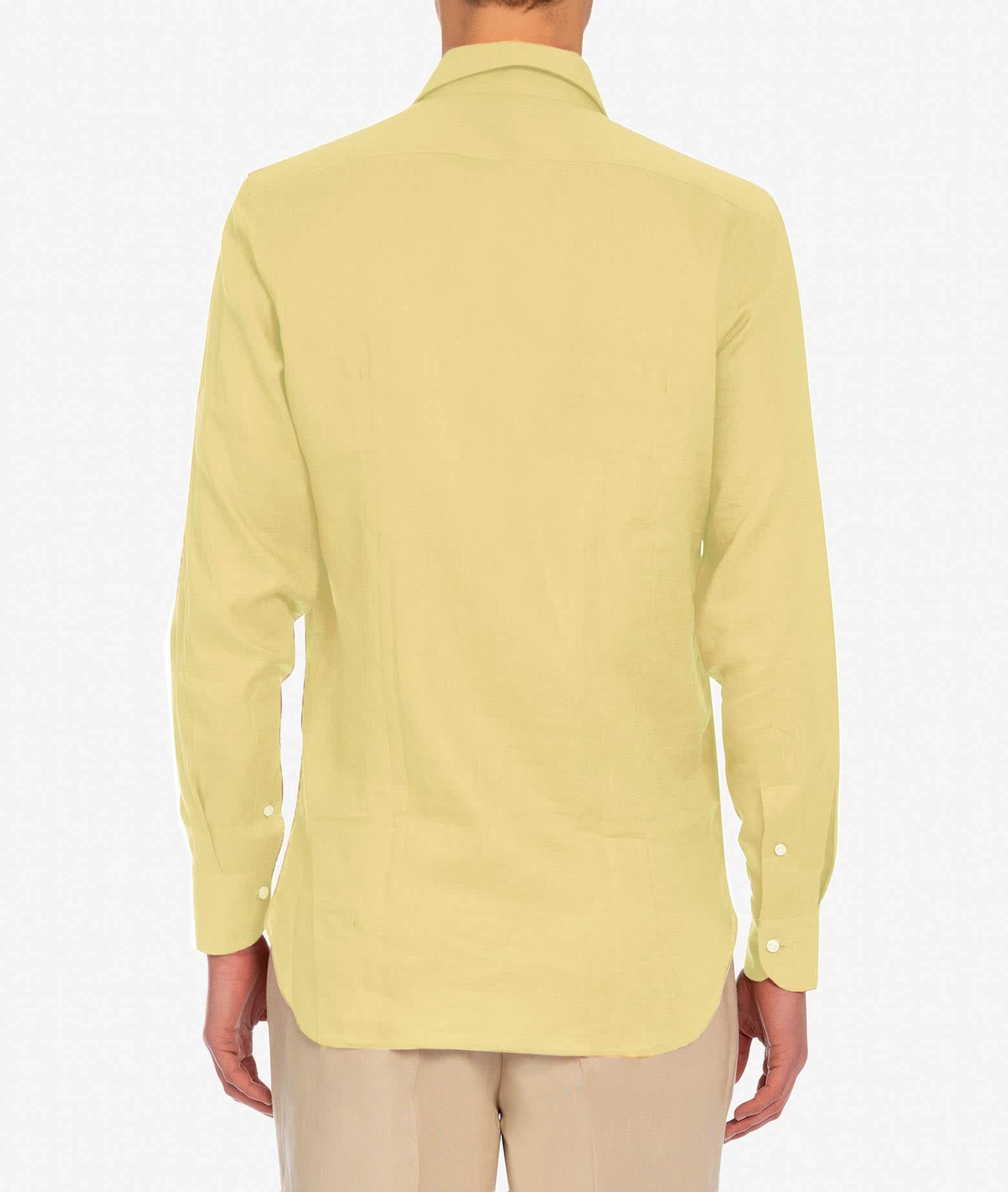 Shop Larusmiani Handmade Shirt Mayfair Shirt In Yellow