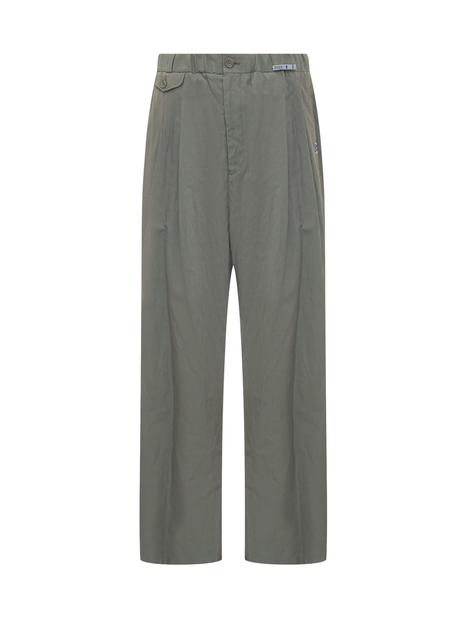 Shop Miharayasuhiro Wrapped Trousers In Khaki