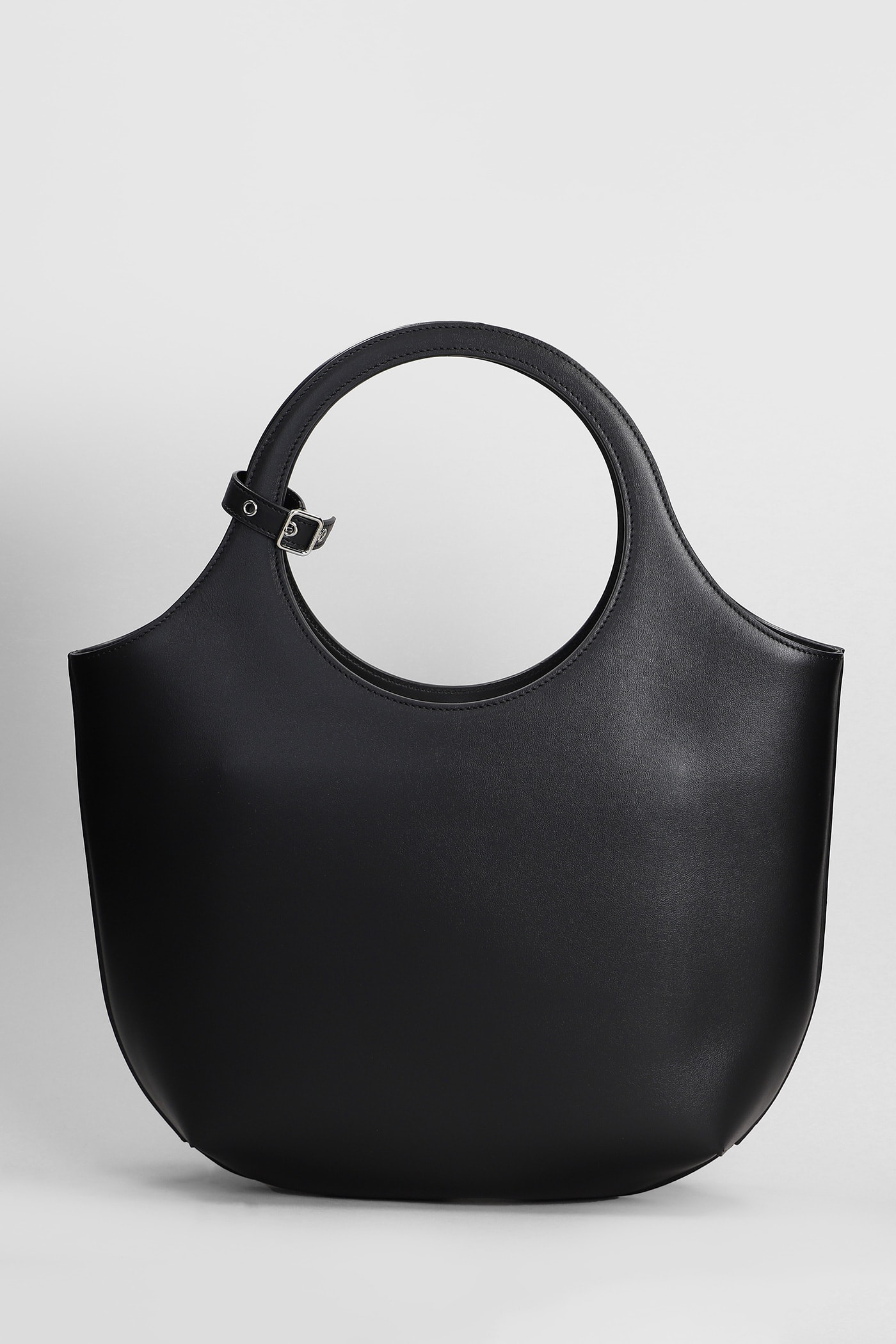 Shop Courrèges Holy Medium Shoulder Bag In Black Leather