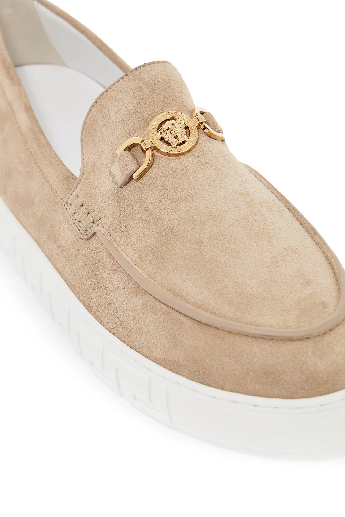 Shop Versace Medusa 95 Greek In Light Sand-gold  (beige)