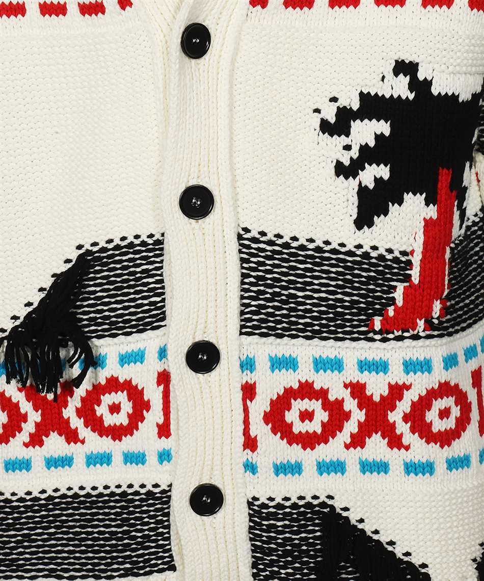 Msgm Cotton Fringed Cardigan In Multi