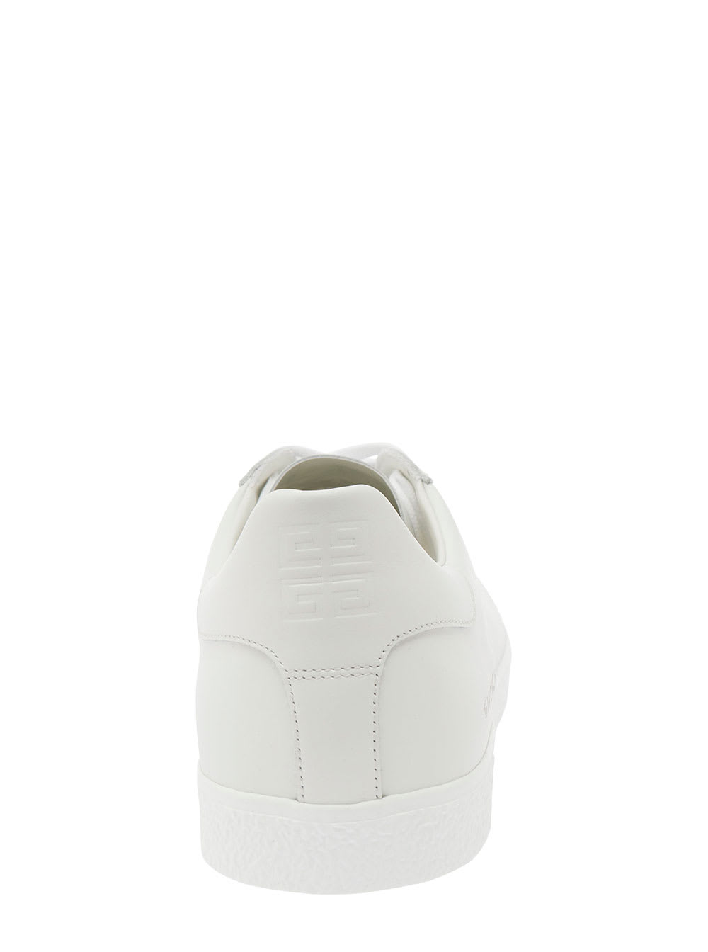 Shop Givenchy White Low Top Sneakers With Logo Lettering Detail In Leather Man