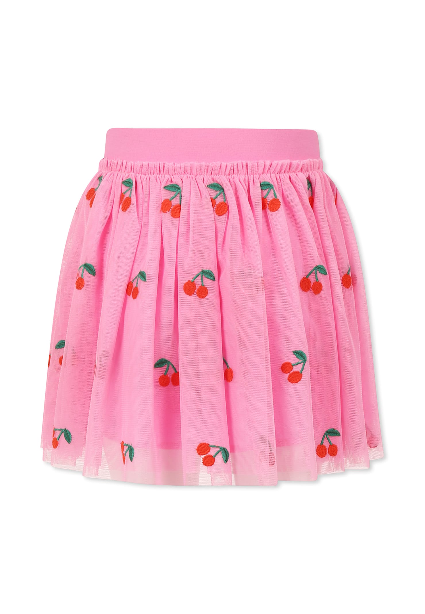 Stella Mccartney Pink Skirt For Girl With Cherries In Pink