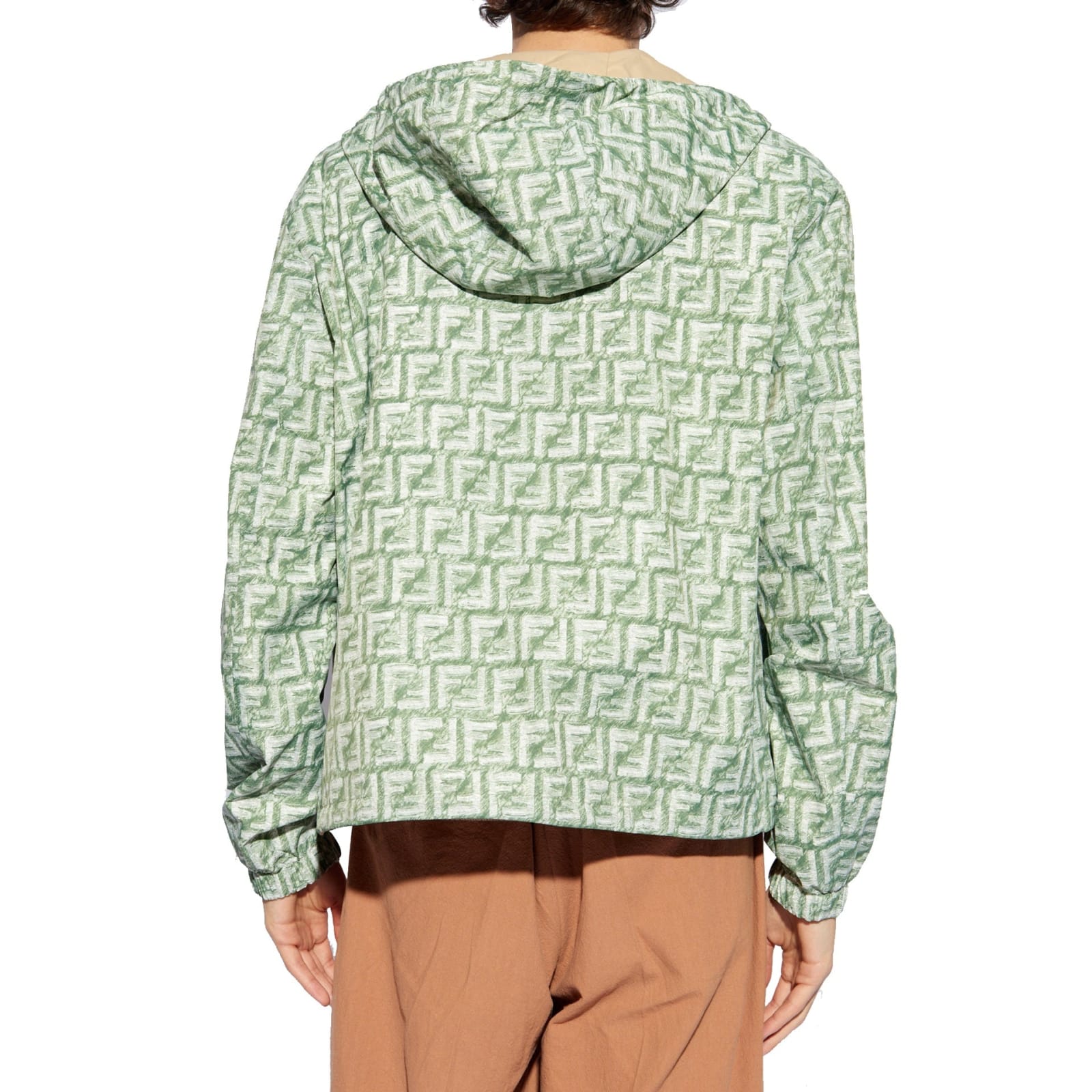 Shop Fendi Reversible Jacket In Green