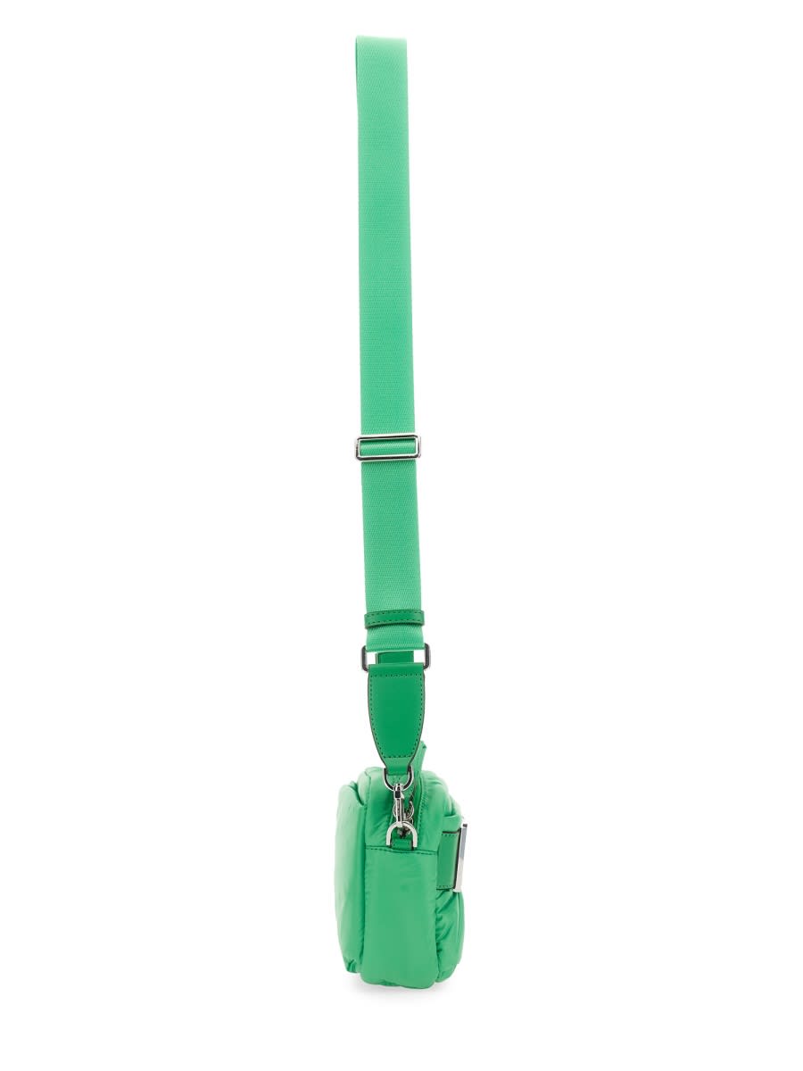 Michael Kors Quilted Logo Camera Bag In Green