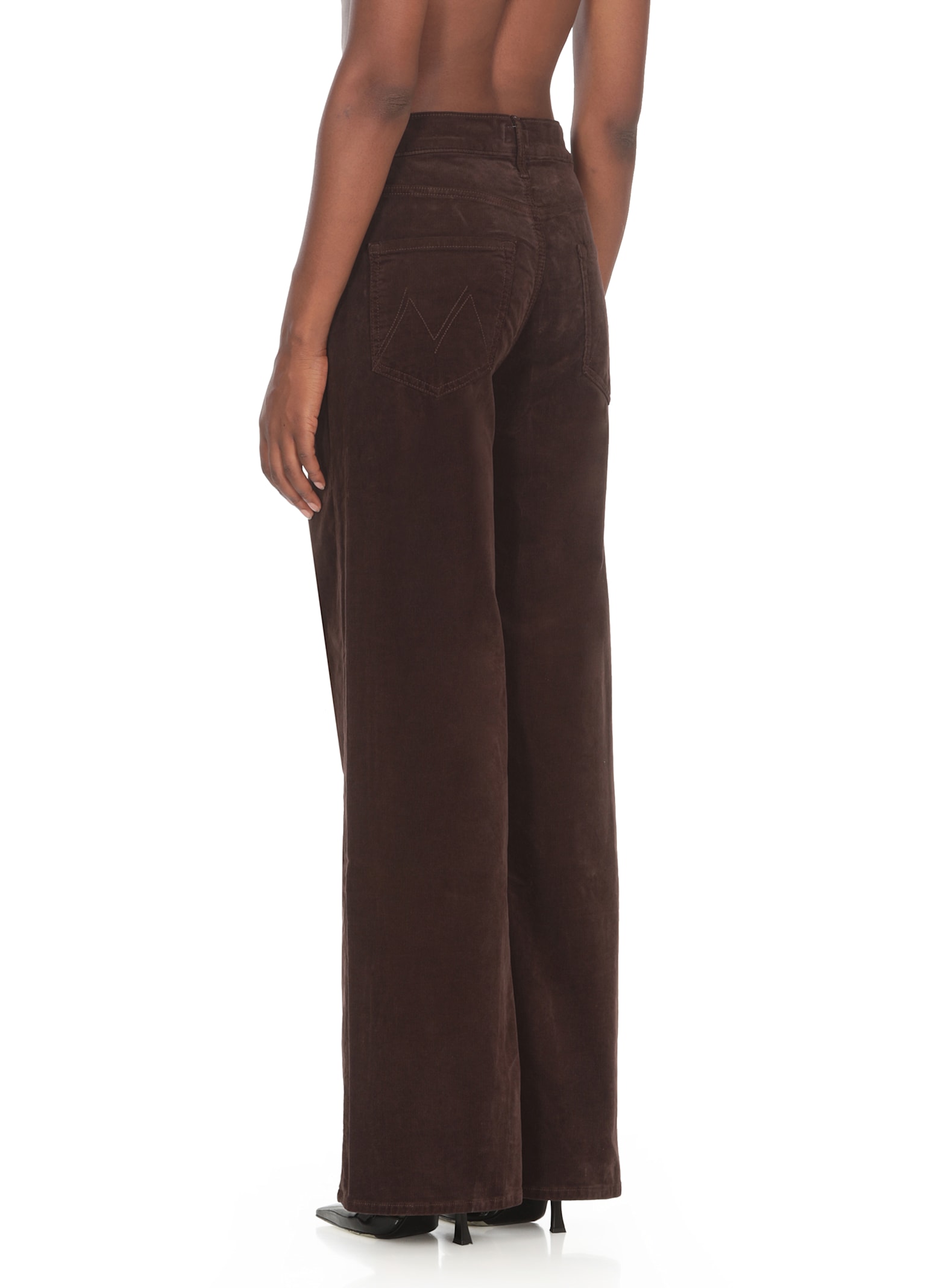 Shop Mother The Ditcher Roller Jeans In Brown