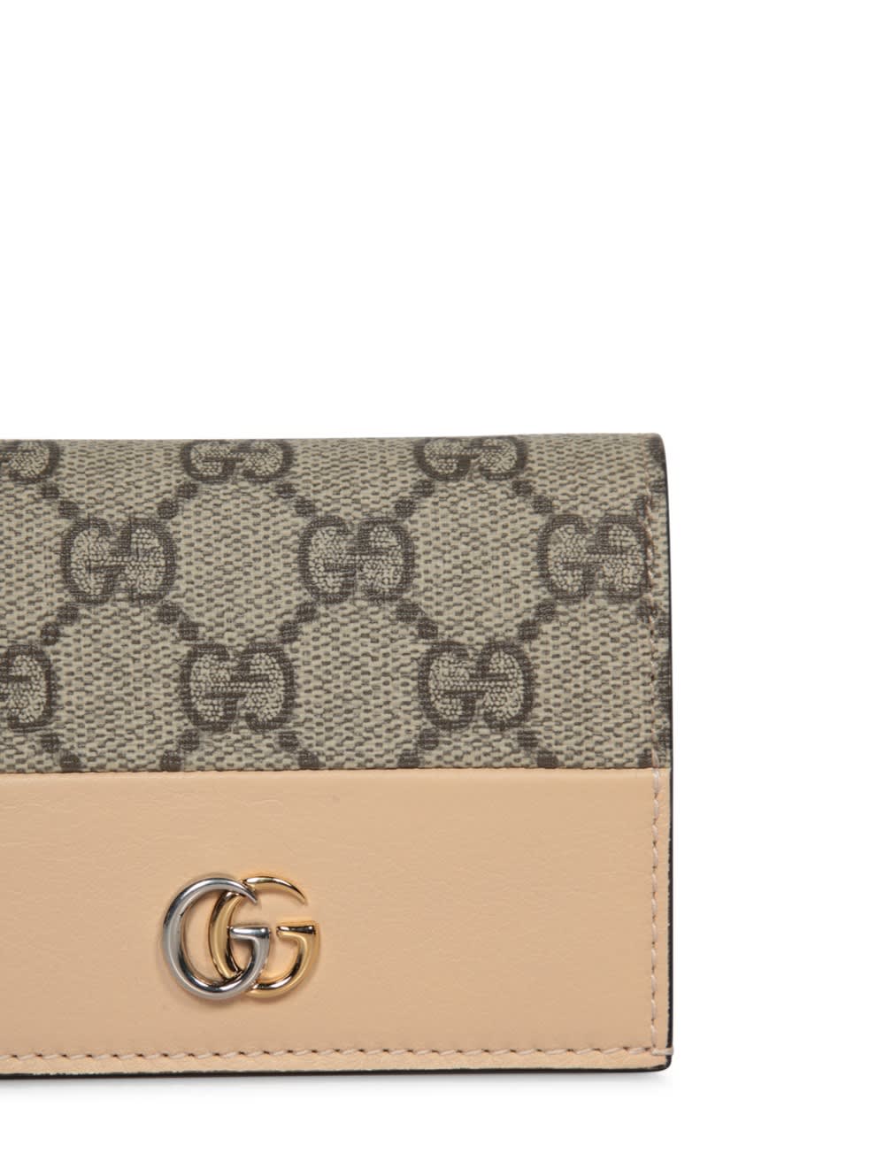 Shop Gucci Gg Supreme Beige-pink Cardholder