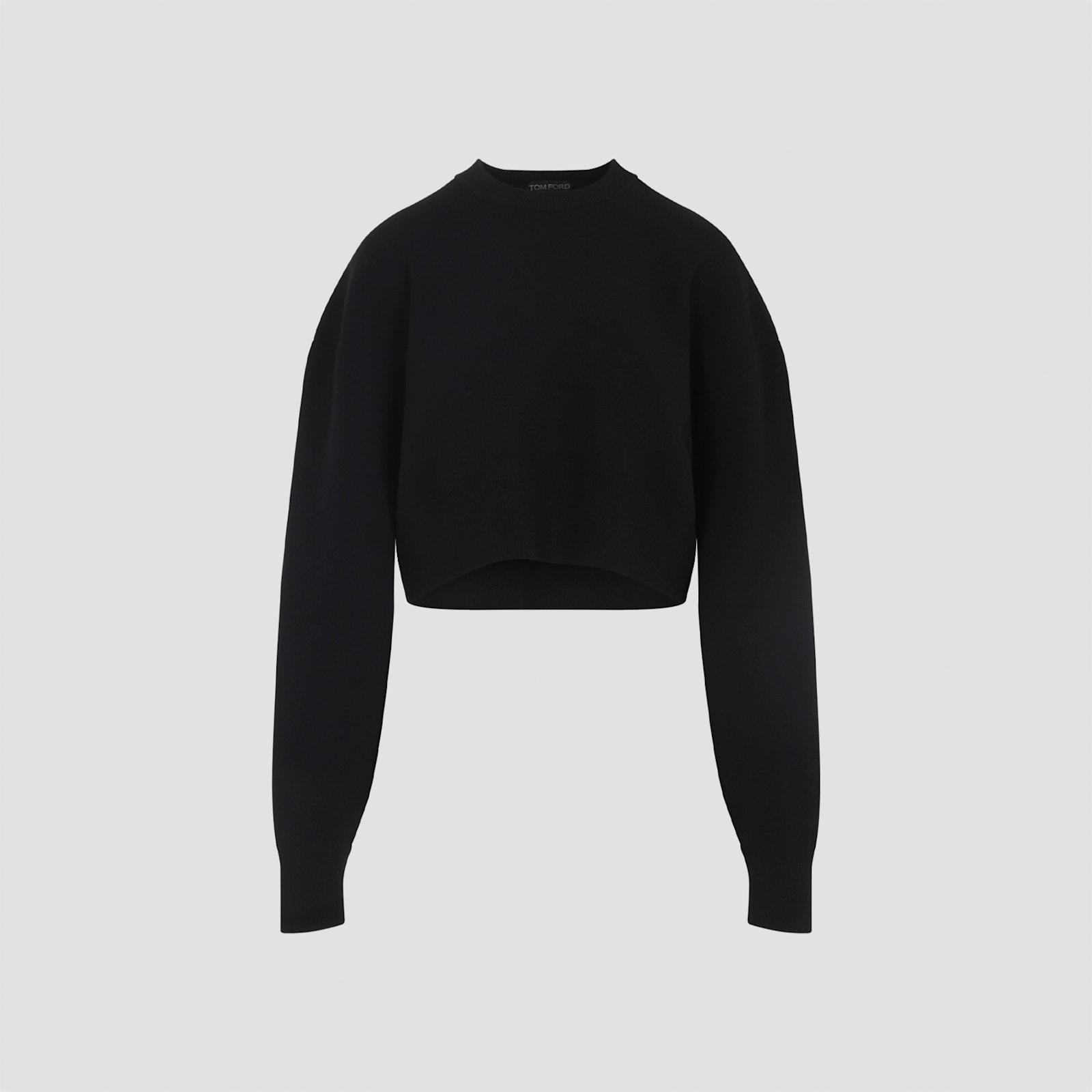 Tom Ford Knitted Sweater In Wool And Cashmere Blend In Black