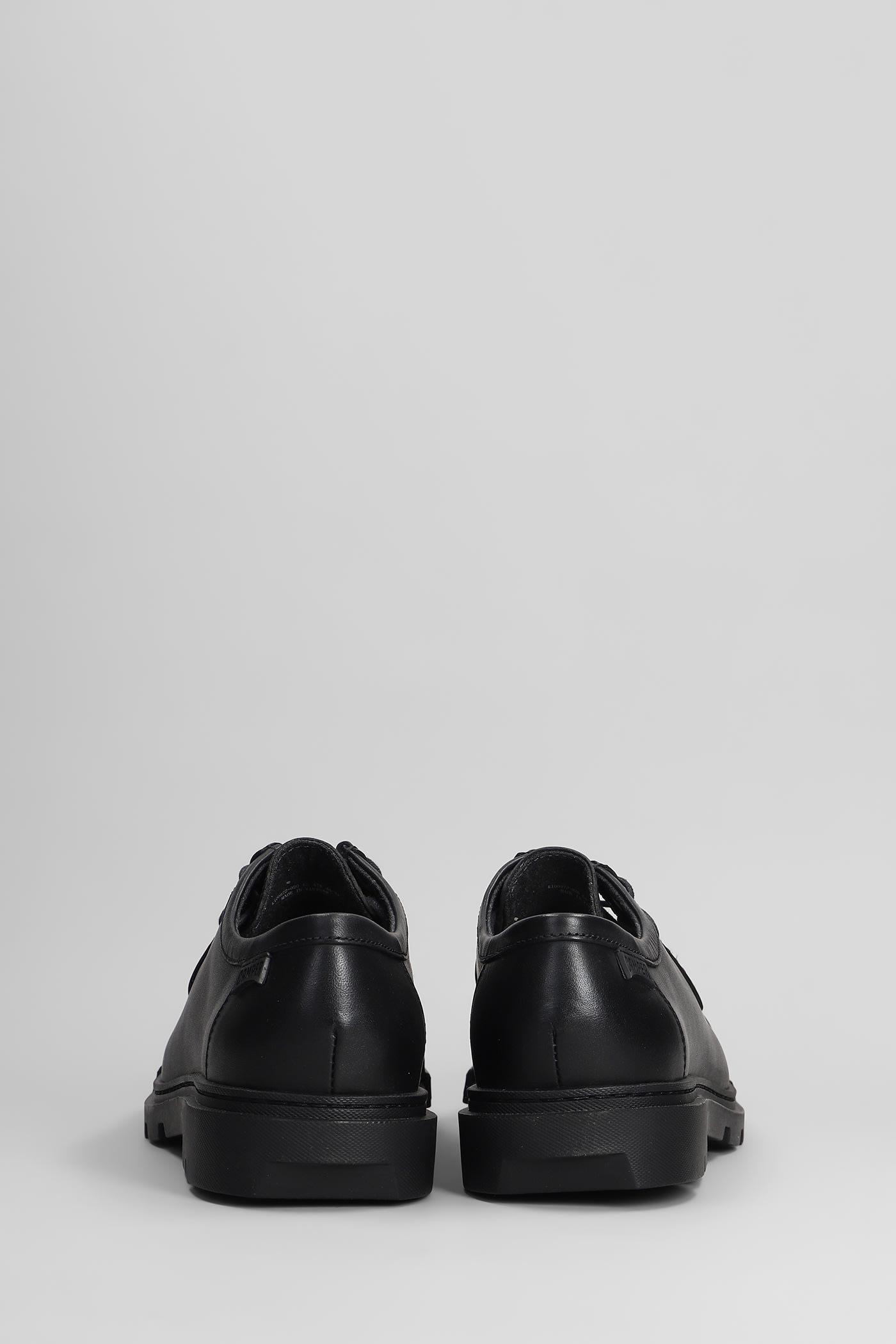 Camper Junction Lace Up Shoes In Black Leather