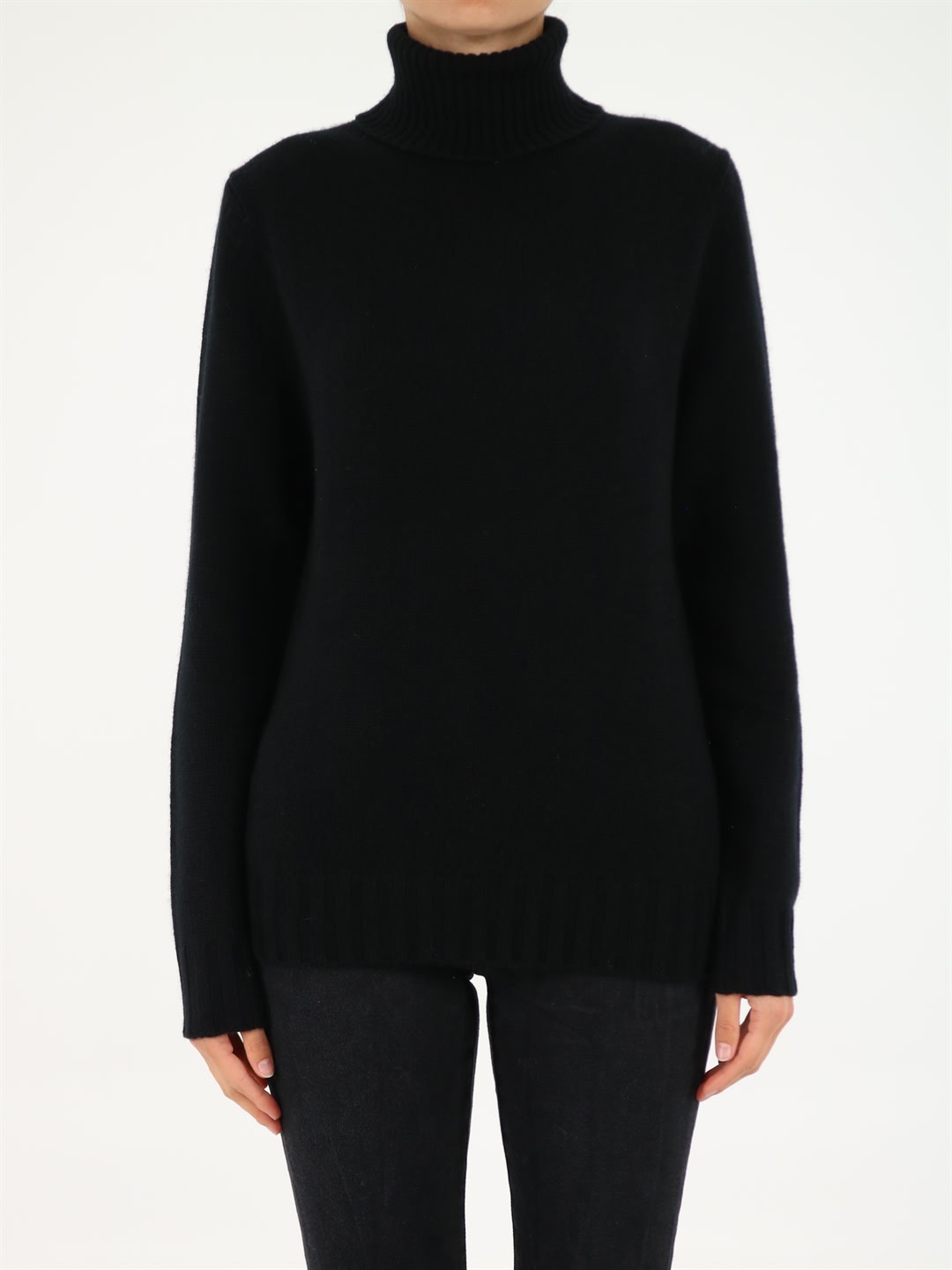 Allude Black Turtleneck Sweater
