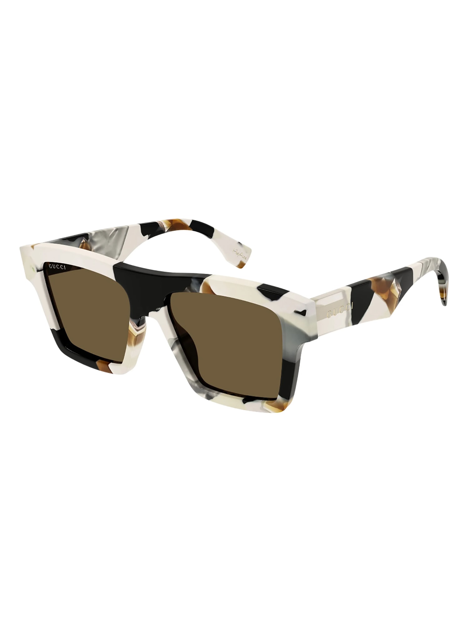 Shop Gucci Gg1623s Sunglasses In White White Brown