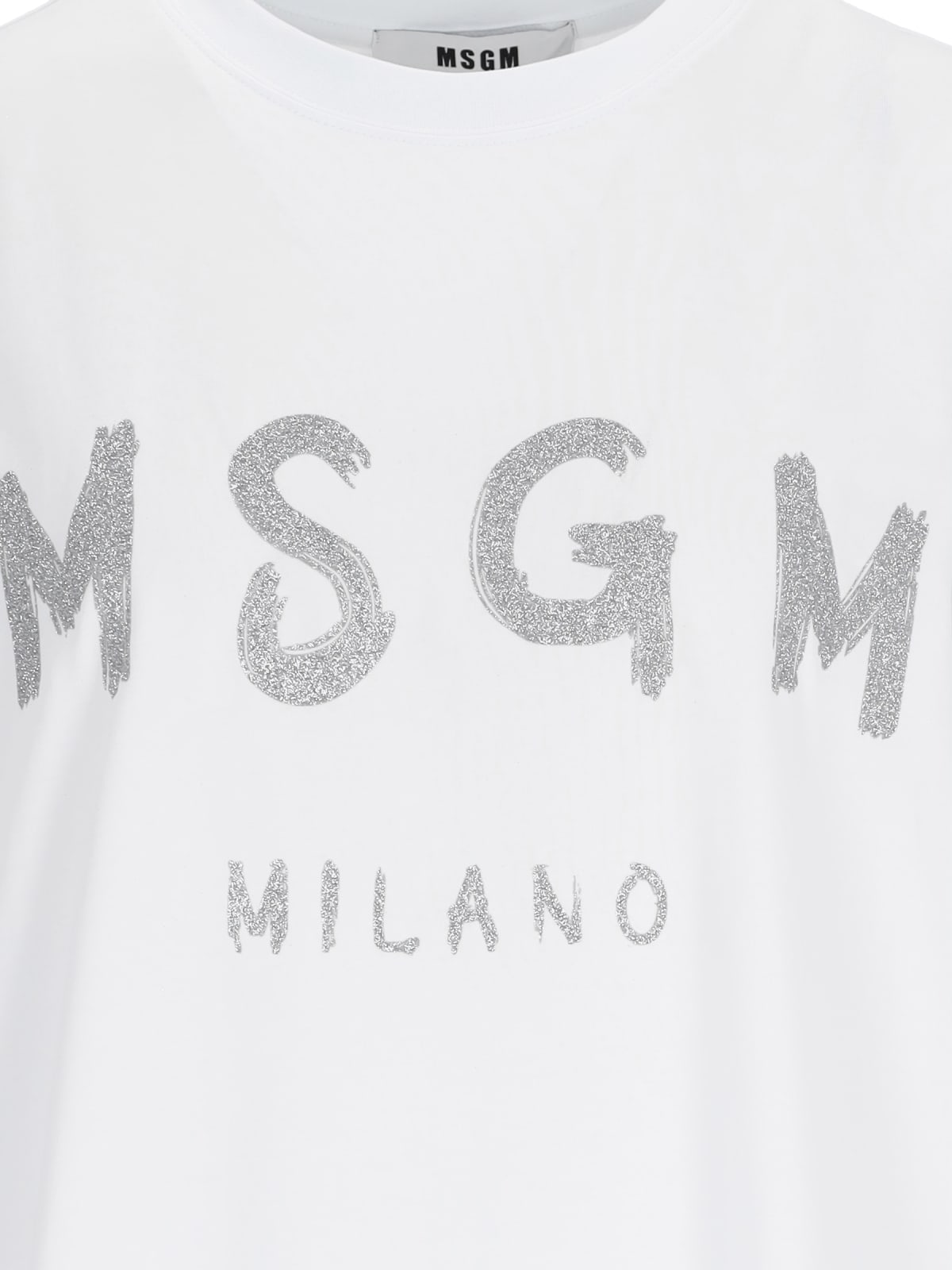 Shop Msgm Logo Dress In White