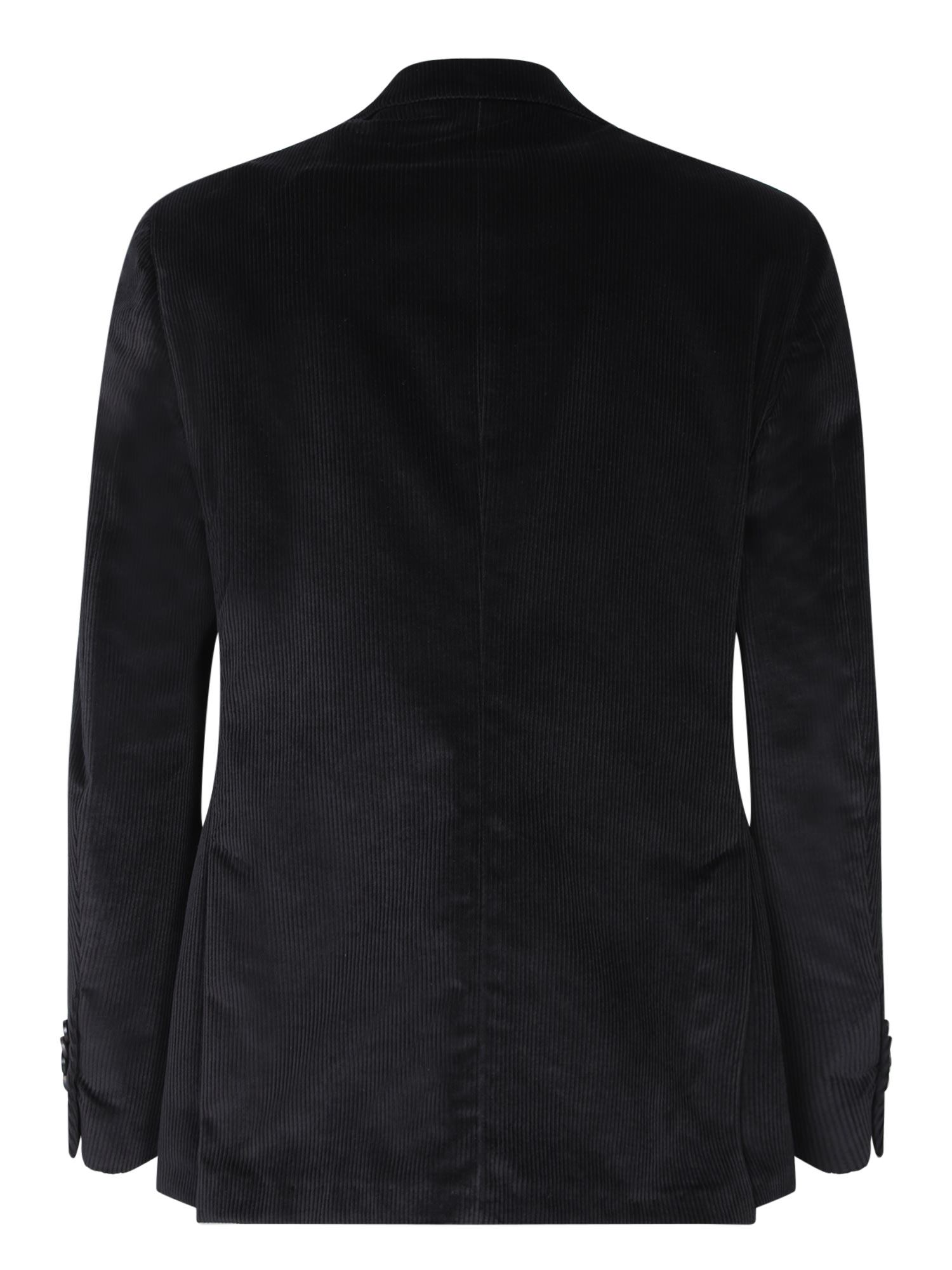 Shop Lardini Black Velvet Jacket