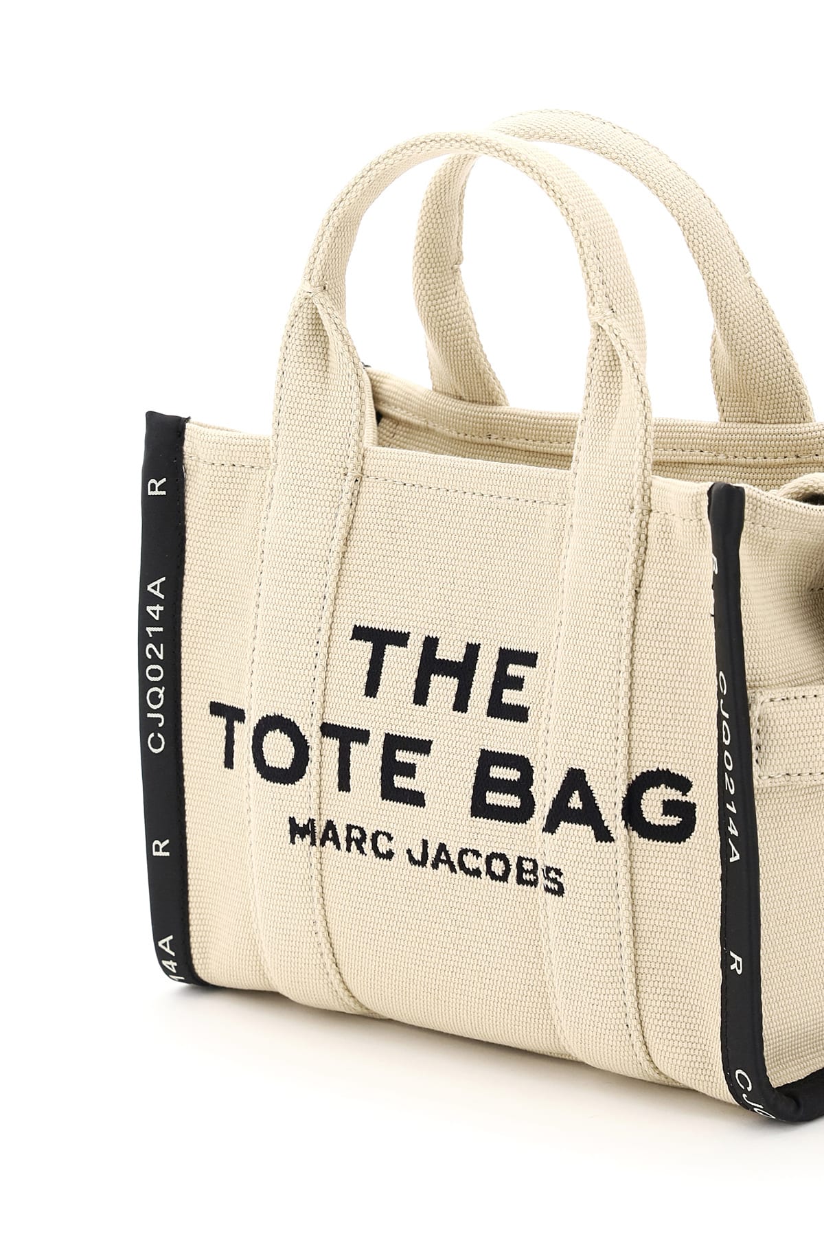 Shop Marc Jacobs The Jacquard Traveler Tote Bag Mini In Warm Sand