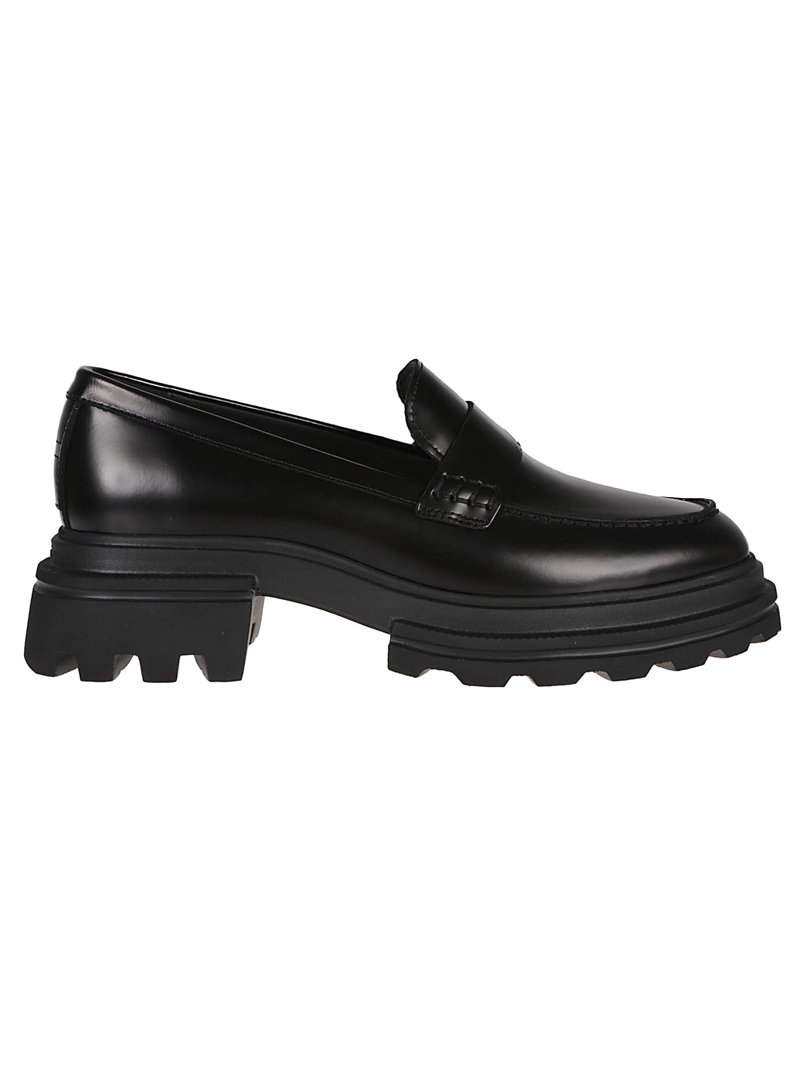 Shop Hogan H674 Loafers In Nero