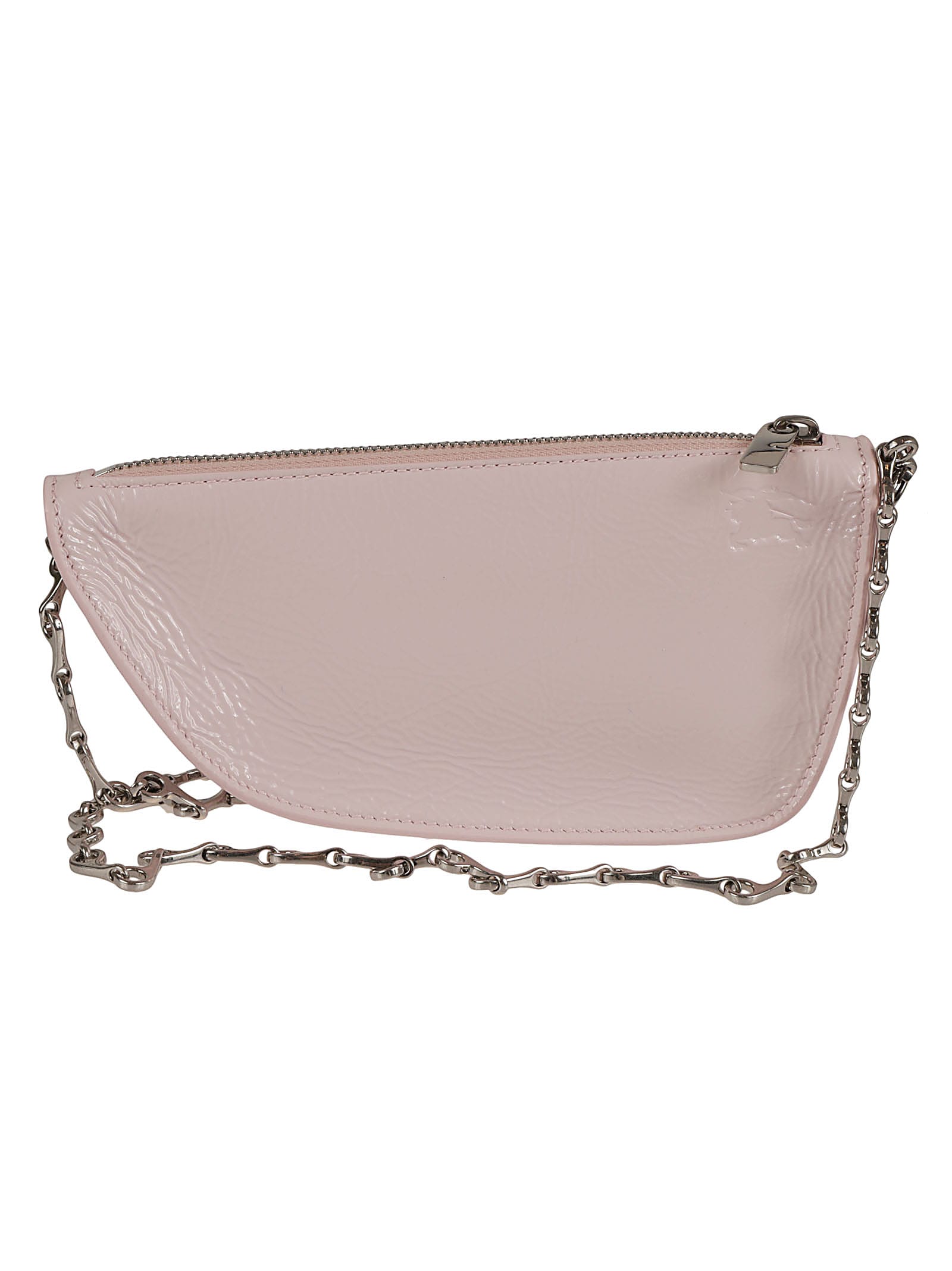 Shop Burberry Micro Sling Shield Crossbody Bag In Pink
