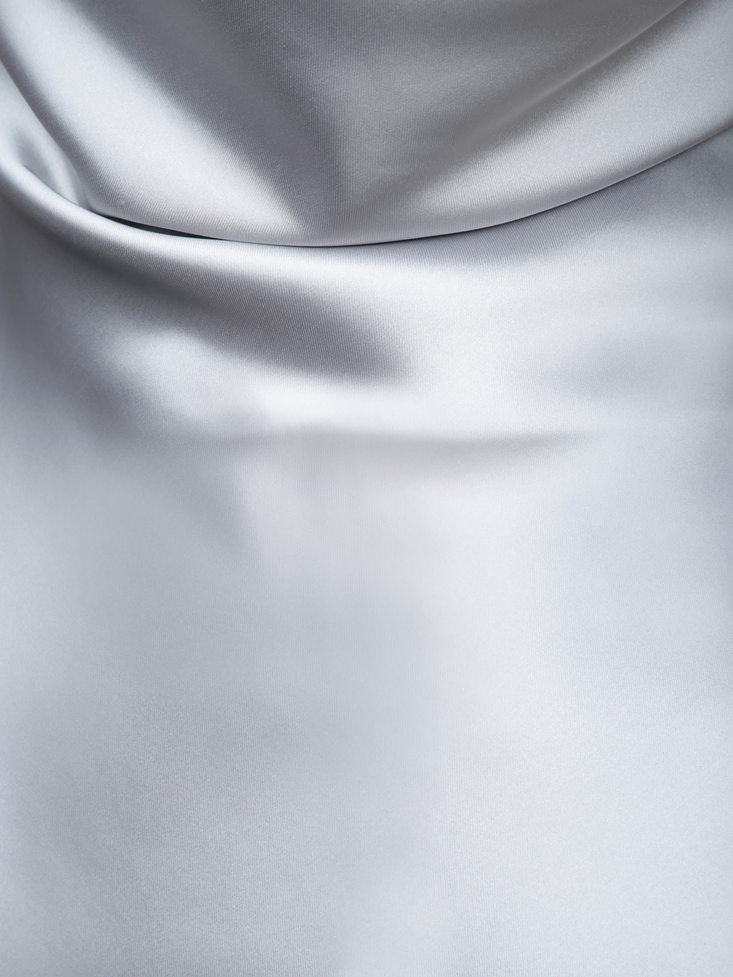 Norma Kamali Halter Drape Bias Gown In Metallic