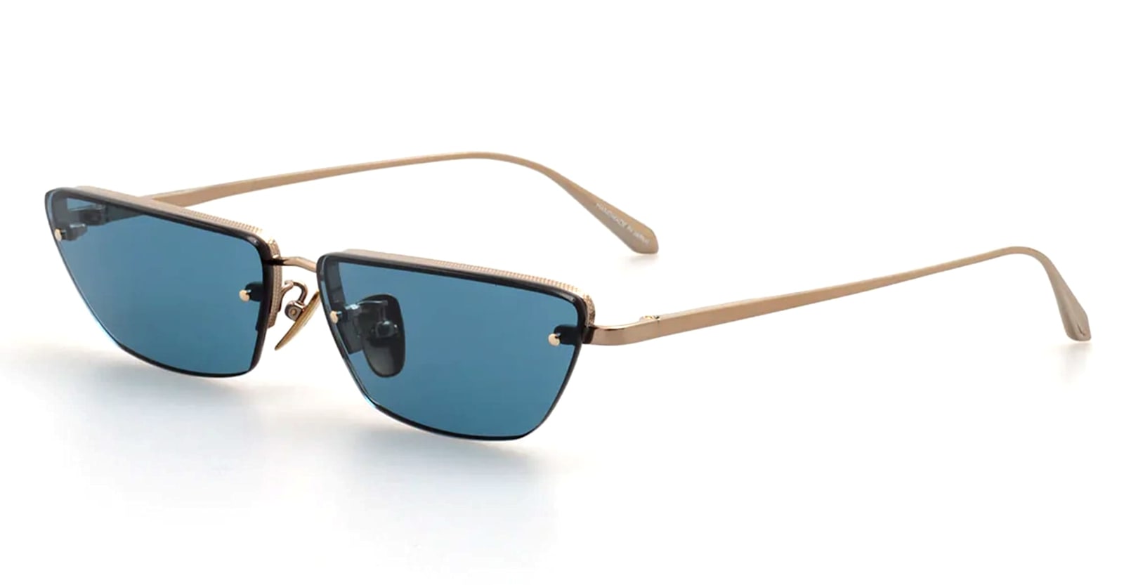 Linda Farrow Cleo - Light Gold / Aqua Sunglasses In Gold