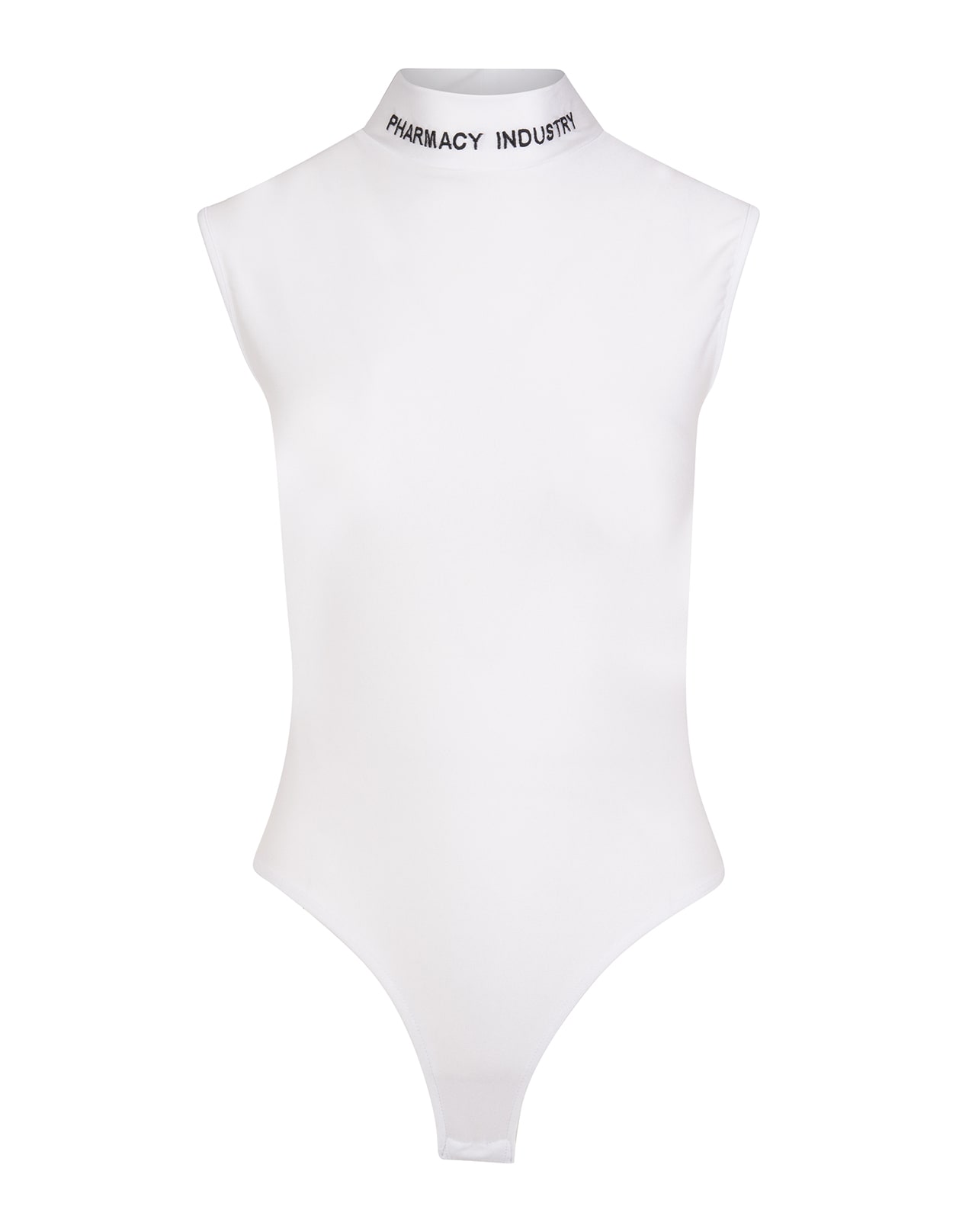 Pharmacy Industry Woman White Body Top With Logo On The Neck