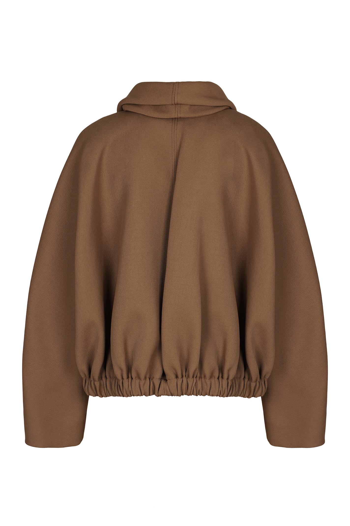 Victoria Beckham Bomber Jacket In Wool In Brown