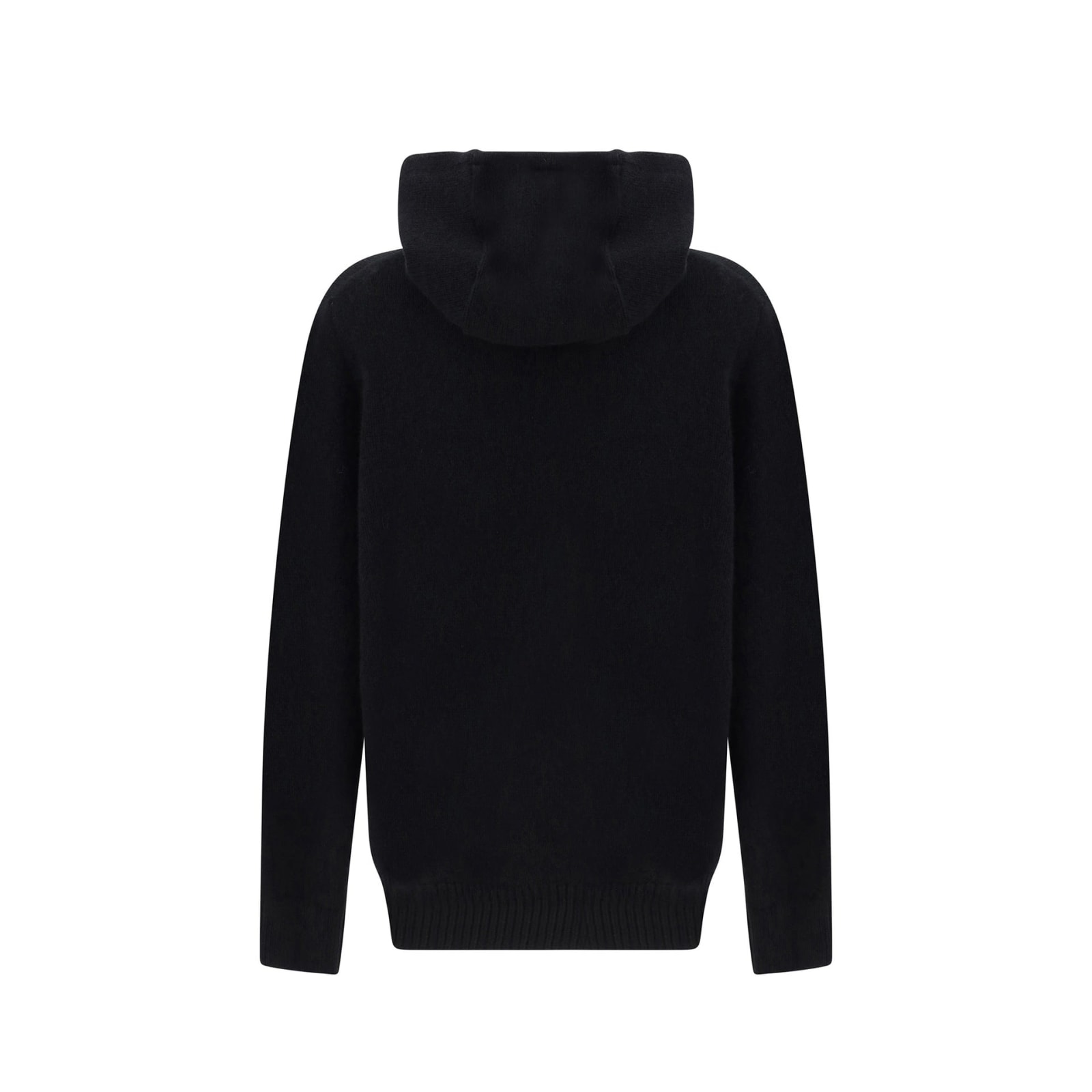 Shop Burberry Forister Knitted Hoodie In Black
