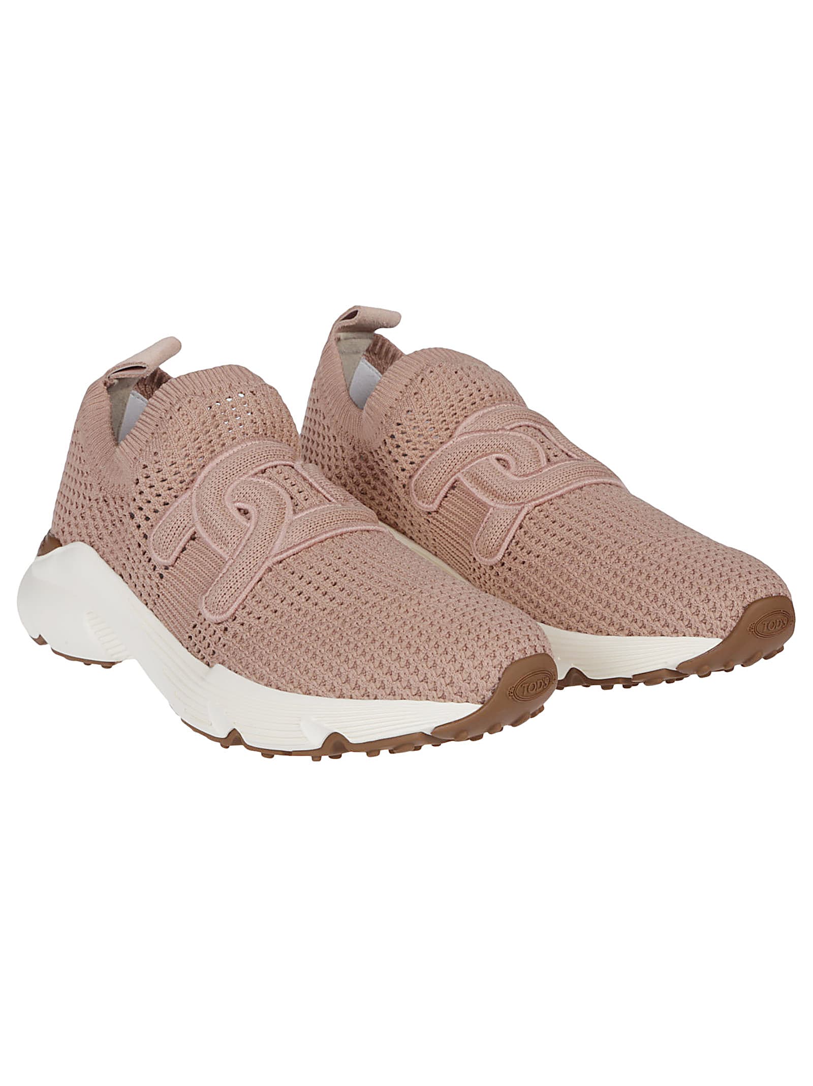 Tod's Womens Tods Sport Run 54c Calzino Logo-embellished Mesh-knit Low-top Trainers In Ballerina