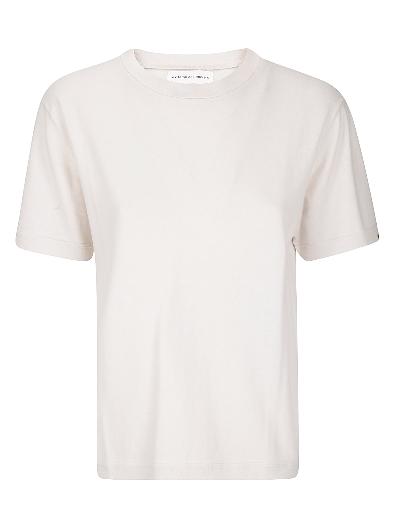 Extreme Cashmere Cotton-cashmere Crew Neck T-shirt With Minimalist Aesthetic In White