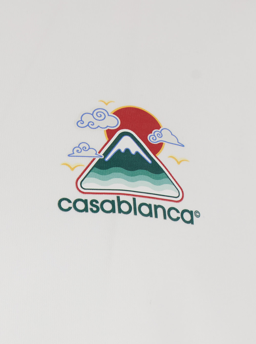 Casablanca White T-shirt With Crewneck And Logo On The Front And Maxi Logo On The Back In Cotton Man In White