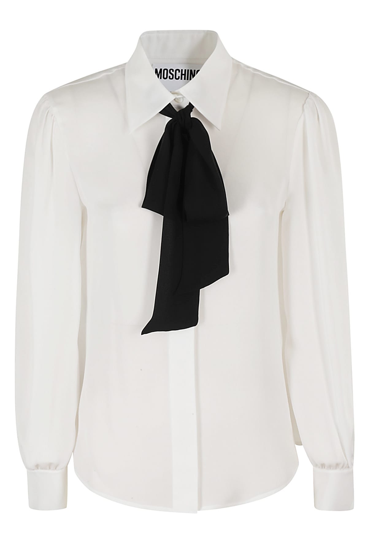 Shop Moschino Camicia In Fantasia Bianco