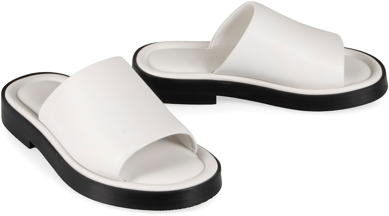 Ferragamo Open-toe Slip-on Slides In White