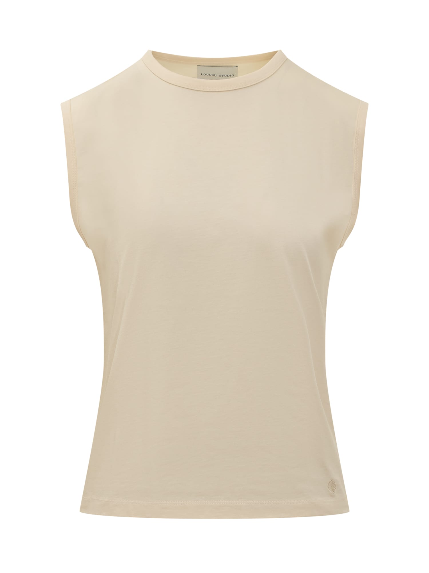 Loulou Studio Top In Rice Ivory
