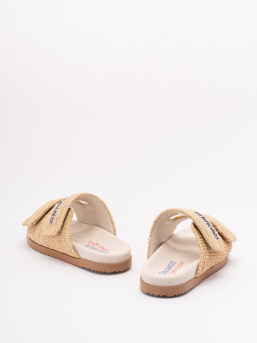 DSQUARED2 TEXTURED SLIDE SANDALS DSQUARED2