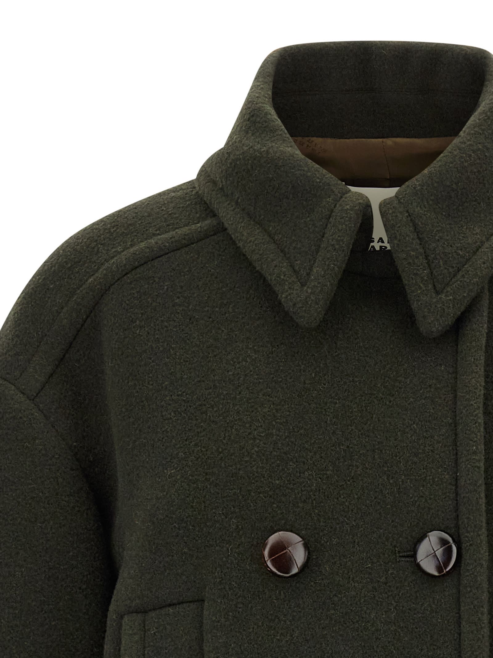 Isabel Marant Fiby Coat In Green