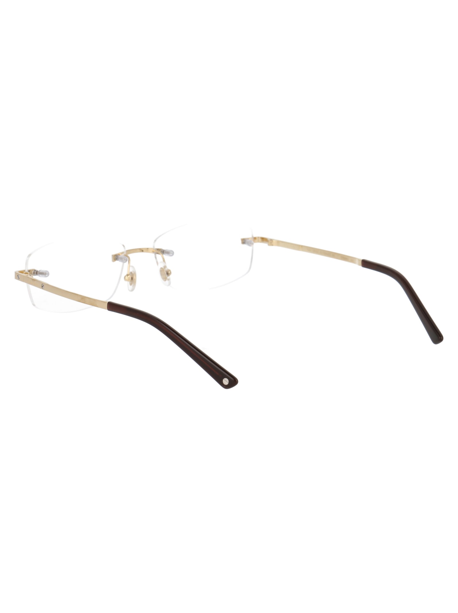 Shop Cartier Ct0086o Glasses In 001 Gold Gold Transparent