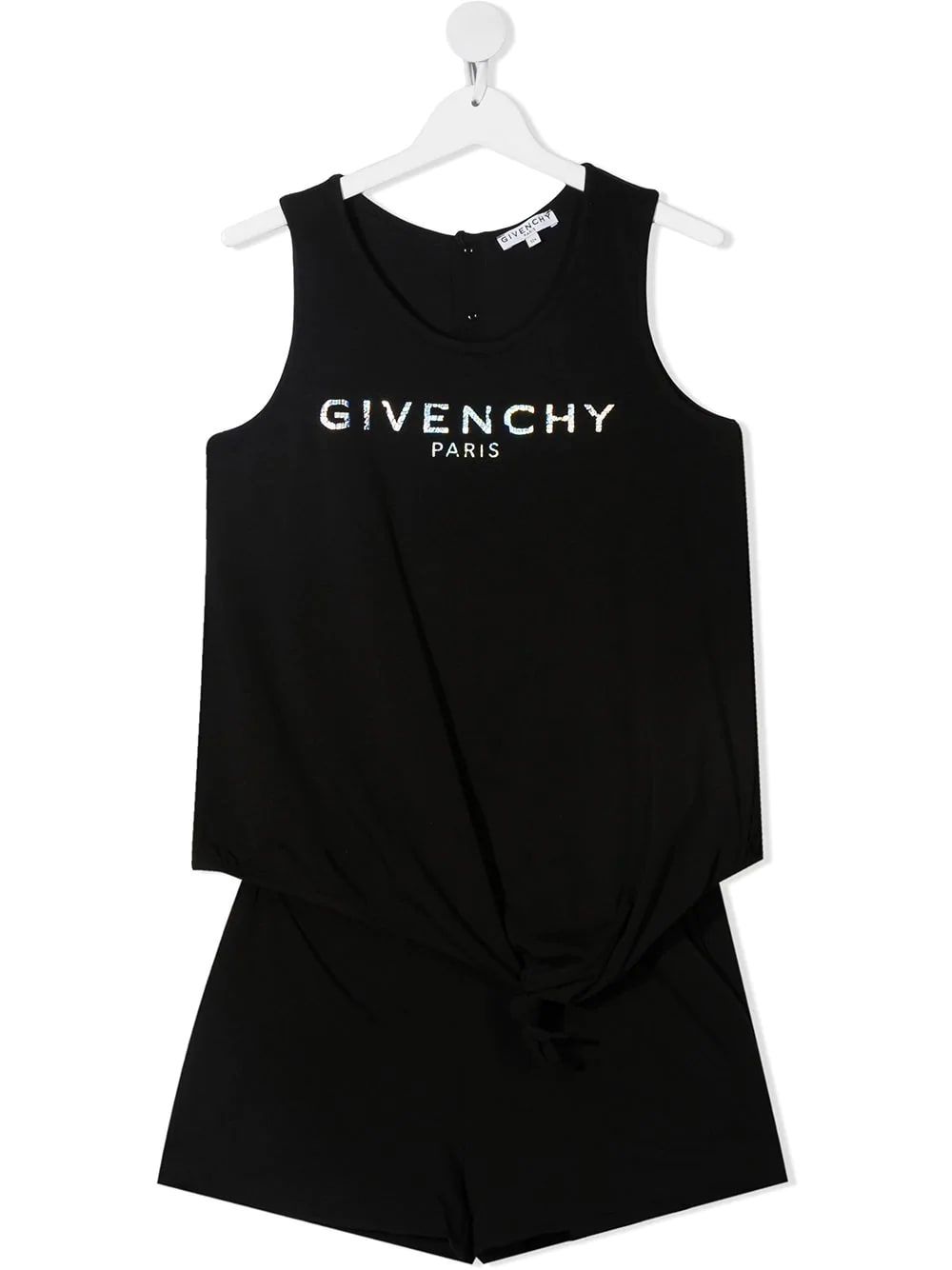 Photo of  Givenchy Teen Cracked Logo-print Sleeveless Playsuit- shop Givenchy Dresses online sales