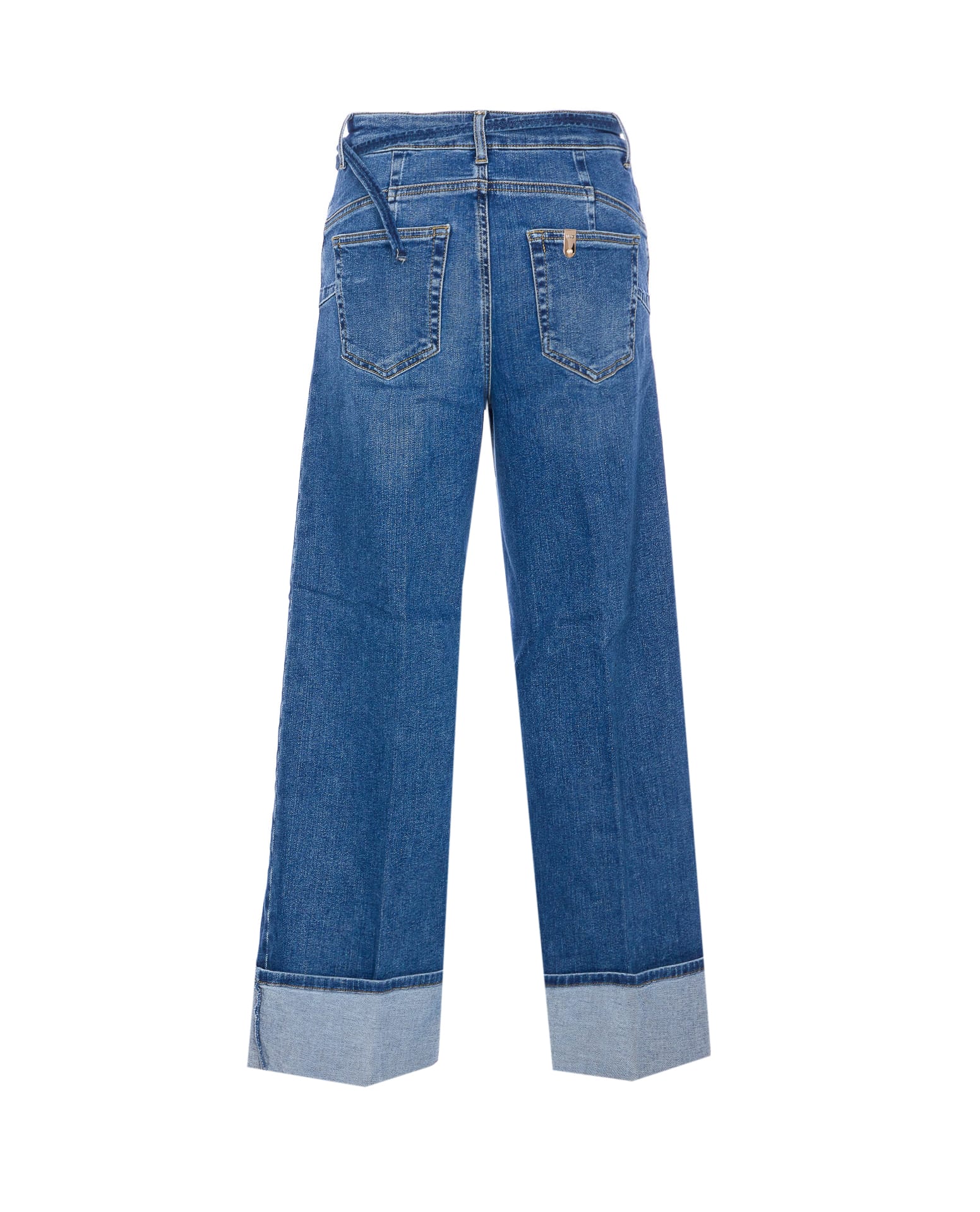 Liu •jo Denim Trousers With Belt Loops In Blue