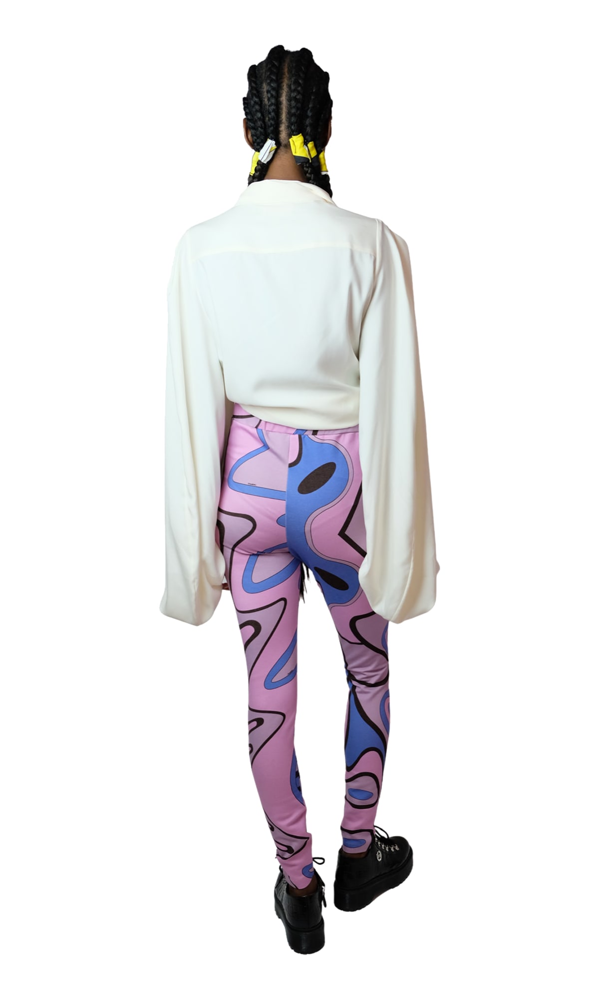 Shop Sara Battaglia Leggings In Pink Print