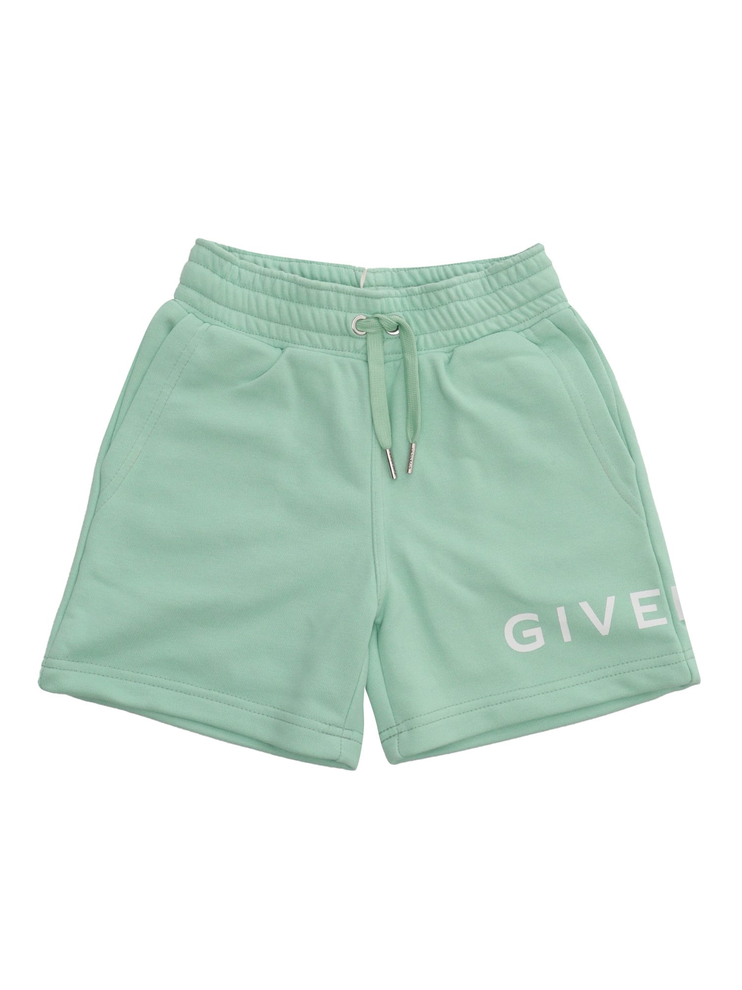 Shop Givenchy Terry Shorts In Green