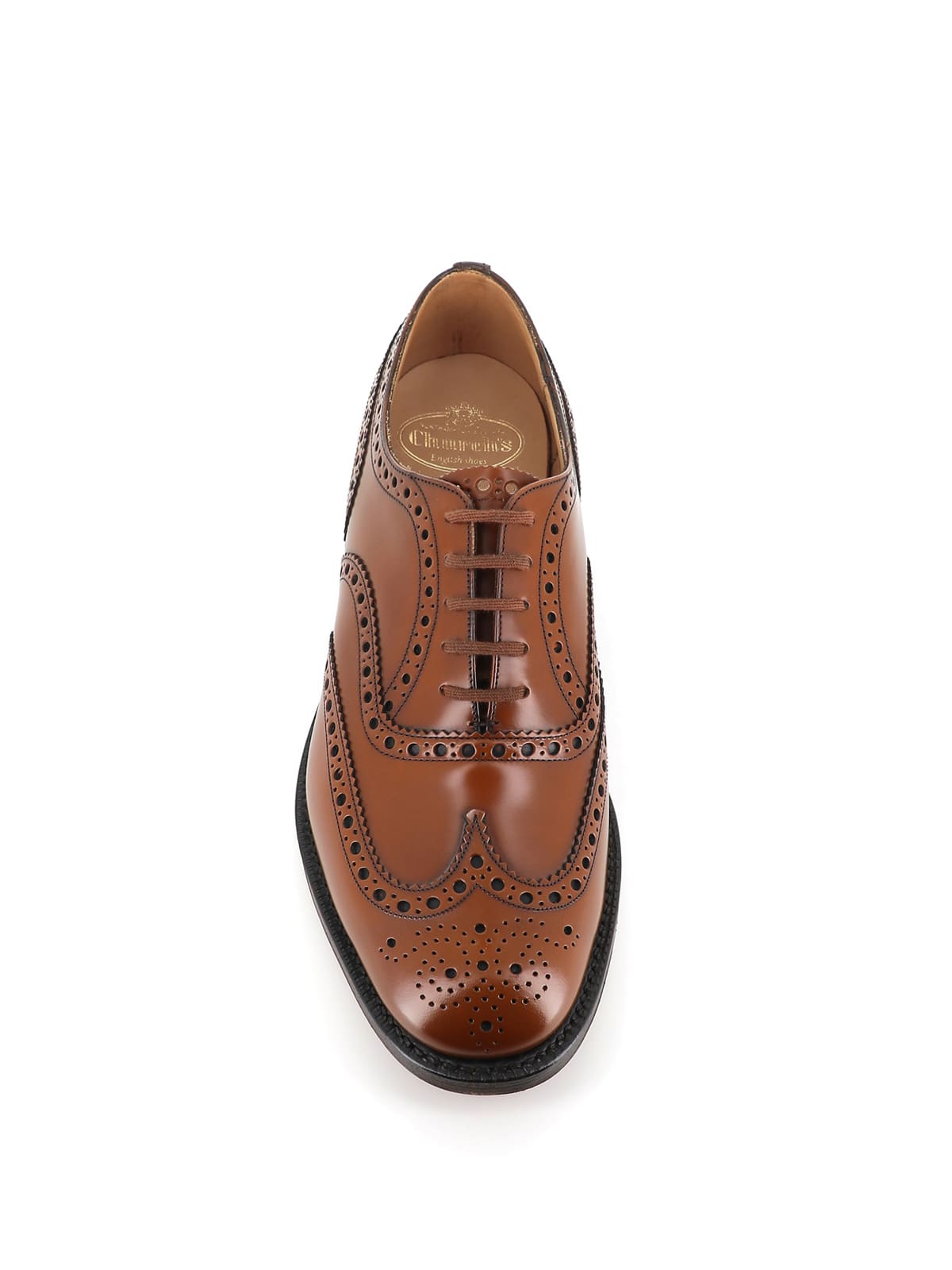 Church's Burwood Wingtip Leather Oxfords In Cognac